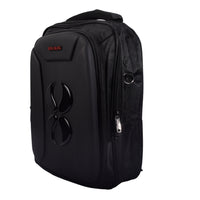 MING SHANG Black Hard-Shell Backpack with Detachable Strap