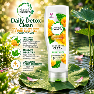 Herbal Essences Daily Detox Clean Golden Raspberry & Mint Conditioner 400ml