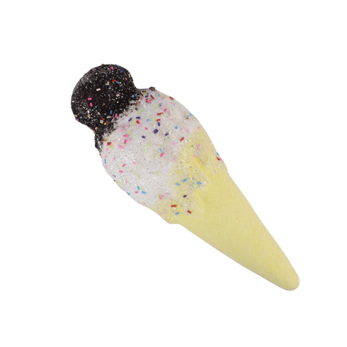 Yellow Ice Cream Cone Christmas Tree Decoration 27Cm