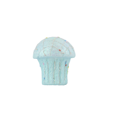 Blue Cupcake Christmas Tree Decoration 10Cm