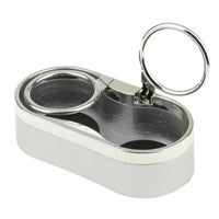 Silver Car Drink Bottle Dual Cup Beverage Can Holder Organizer