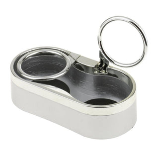 Silver Car Drink Bottle Dual Cup Beverage Can Holder Organizer