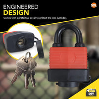 Padlock,Padlocks with Keys Long Handle Ring Key Padlock,Width 40mm50mm60mm75mm, and Anti-Theft Door Lock Locker Lock,2 Keys-tool-