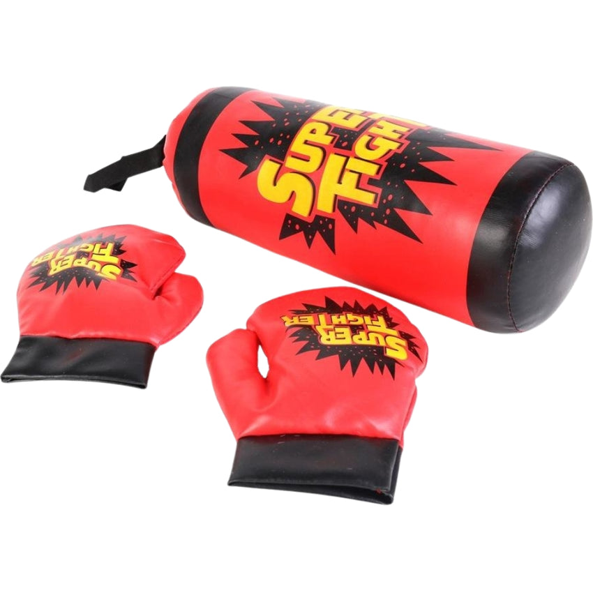 Kids Super Fighter 60cm Lightweight Punching Bag with Gloves