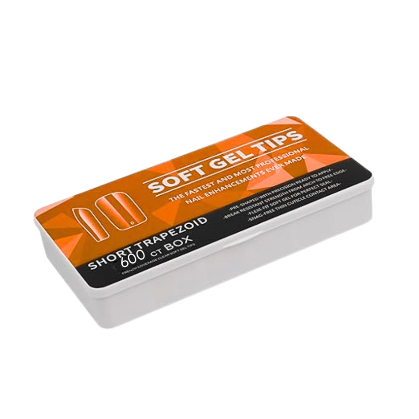 Trendy Look Soft Nails – Medium Coffin Shape | 600 Count Box | Sleek, Durable & Perfect for Stylish Nail Art