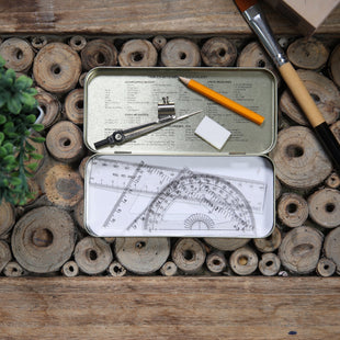 Math Geometry Drawing Compass Set with Shatter proof Storage Box for School-School Supplies-
