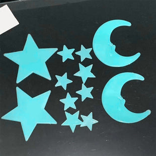 Dark Radium Wall Stickers for Kids Bedroom, Room Ceiling and Wall Decals (Set of 10)