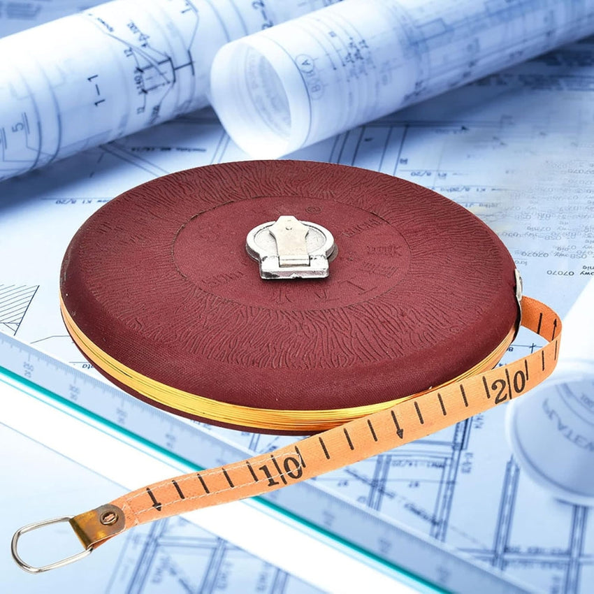 Retractable Tape Measure Stainless Steel Construction Measuring Tool 50m