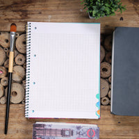 piral Notebook By Star For Students Divided Into 5 Sections 100 Sheets-School Supplies-