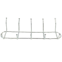 1pc Stainless Steel Double-Row Hook Rustproof Nail Metal Hanger for Pans Cups Bags and Towels for Kitchen Bathroom and Closet Organization
