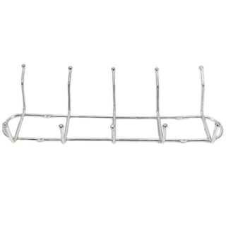1pc Stainless Steel Double-Row Hook Rustproof Nail Metal Hanger for Pans Cups Bags and Towels for Kitchen Bathroom and Closet Organization