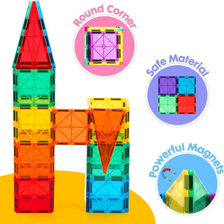 73 PCS Building Blocks Magnet Toys for Kids,3D Magnet Puzzles Stacking Blocks for Boys Girls,Huge