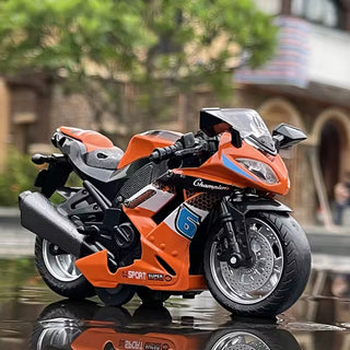 Kawasaki Ninja Racing Motorcycle Diecast Simulation Toy Motorcycle Model Sound Light Collection Kids Gift