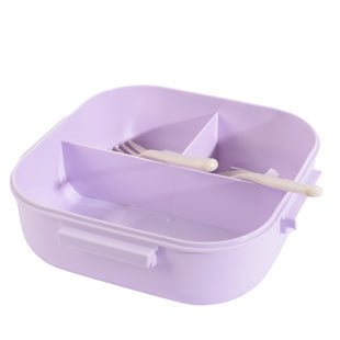 Exsport Purple Lunch Box with Built-in Utensil Compartment