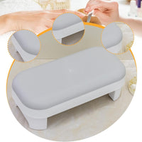 Nail Arm Support Cushion for Desk Use, Non Slip Hand Rest for Technicians And Beginners, gray