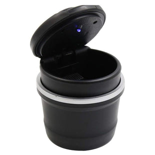 Car Ashtray for Smart, Smokeless Auto Ashtray Portable Car Ashtray with LED Light, Portable Car Ashtray with Lid Portable Vehicle Ashtray