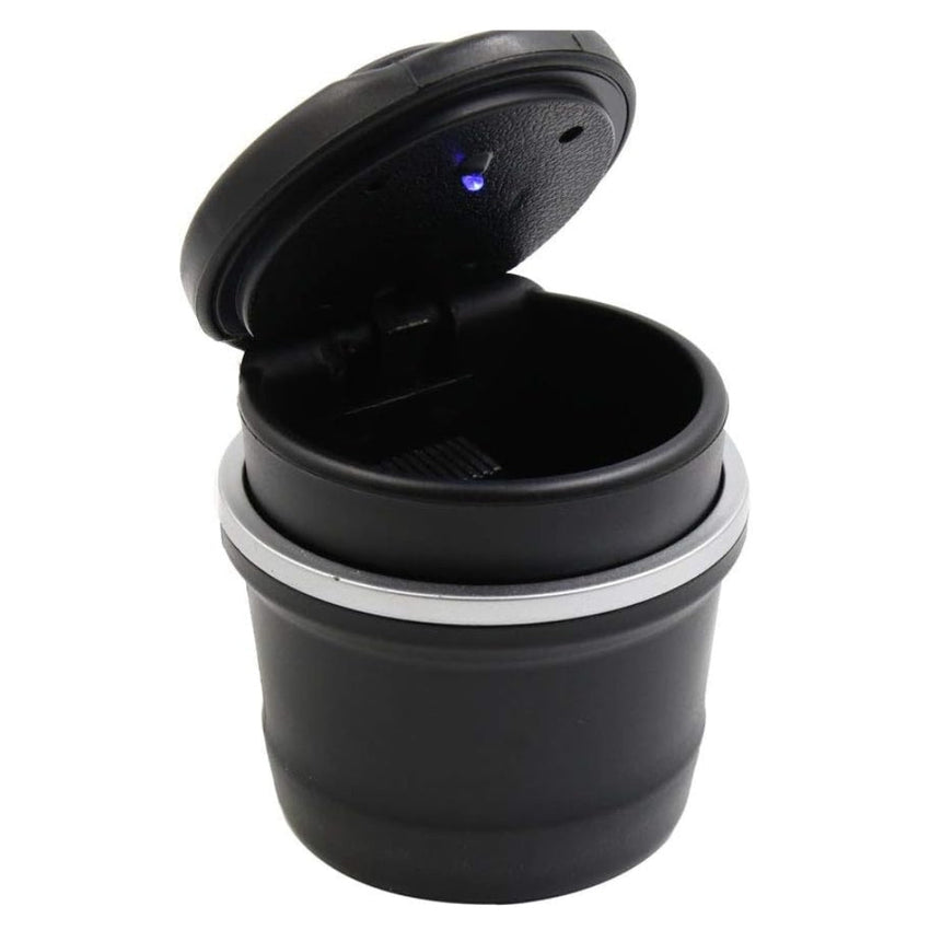 Car Ashtray for Smart, Smokeless Auto Ashtray Portable Car Ashtray with LED Light, Portable Car Ashtray with Lid Portable Vehicle Ashtray