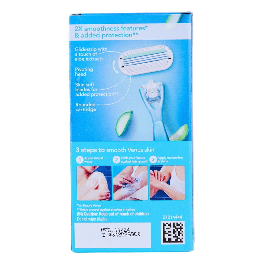 Gillette Venus Hair Removal Razor for Women with Aloe Vera