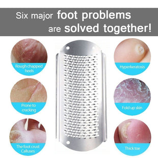 Stainless Steel Foot Files, Crusty Foot Remover, Dead Skin Remover, Foot Care, Suitable for Men and Women, Suitable for Crusty and Chapped Feet (White)