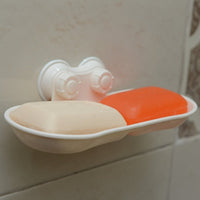 Double Soap Suction Wall Mount Soap Dish Holder