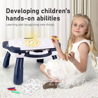 Zhorya Sketch Projector Drawing Projector Toys Children'S Table Projector Magnetic Drawing Board for Kids