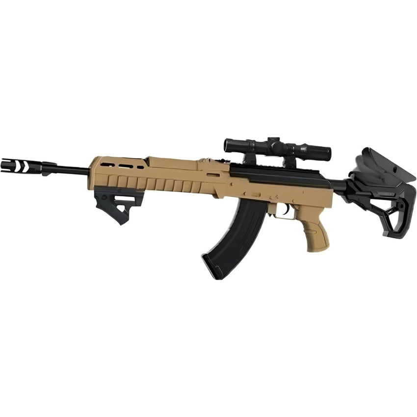 Kids Safe Toy Gun, Tactical 2 Modes Automatic & Manual Sprinkler with Scope, Shoulder Rest, Degradable Water Ball Launcher, Rechargeable Battery, Fun and Harmless Toy for Boys