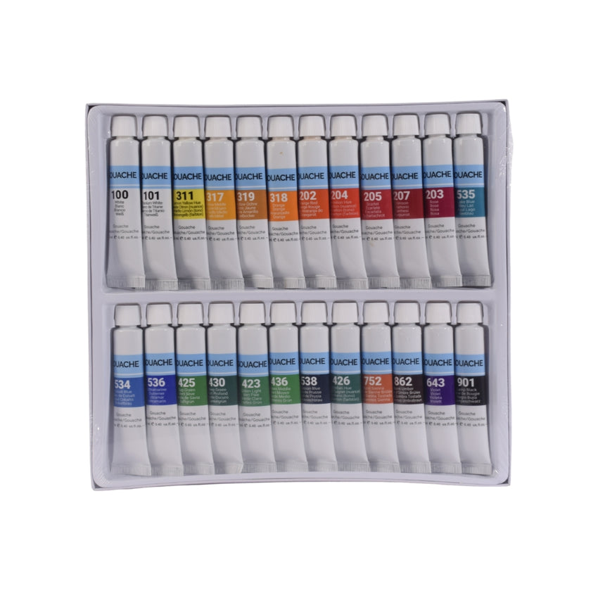 Studio Quality 24-Color 12ml Gouache Colour Paint Set