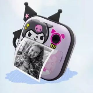 Kids Camera Instant Print With Mini Carton Camera 2.4 Inch IPS 180° Flip Screen Photography Camera for Girls