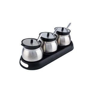 Cuisine Art Set of 3 Glass Spice Jar
