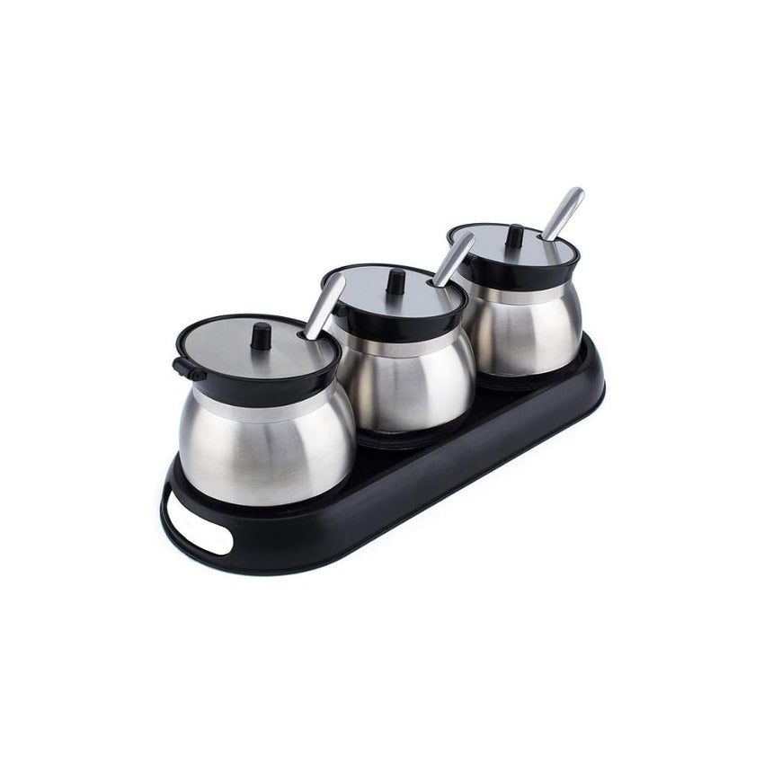 Cuisine Art Set of 3 Glass Spice Jar