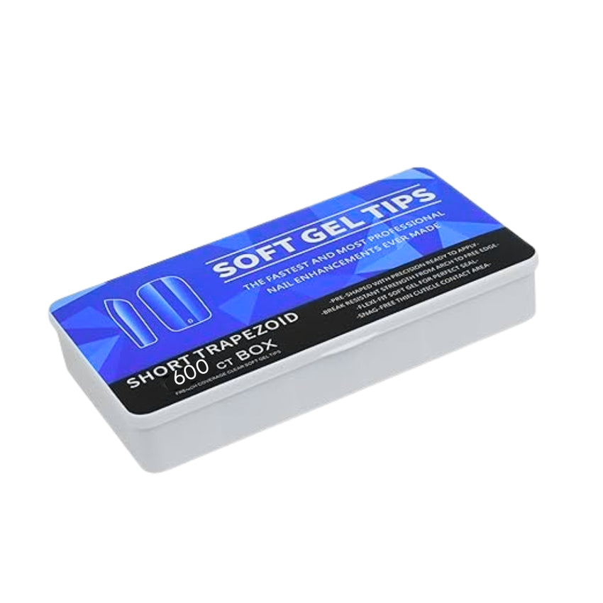 Trendy Look Soft Nails – Medium Coffin Shape | 600 Count Box | Sleek, Durable & Perfect for Stylish Nail Art