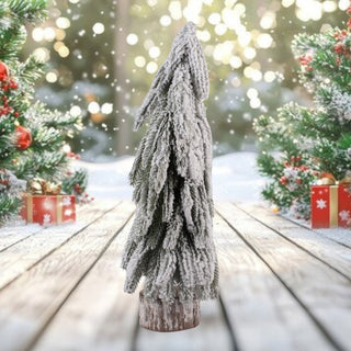 Flocked Artificial Christmas Tree in Decorative Planter 50Cm