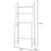 Home Cloud 3-Tier Metal Storage Rack Over the Washing Machine Bathroom Space Saving Laundry Room Sink Floor Stand White Washing Machine _R