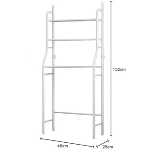 Home Cloud 3-Tier Metal Storage Rack Over the Washing Machine Bathroom Space Saving Laundry Room Sink Floor Stand White Washing Machine _R