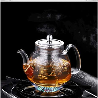 Good Glass Teapot with Stainless Steel Infuser & Lid, Borosilicate Glass Tea Kettle Stovetop Safe, Blooming & Loose Leaf Teapots, 13.5 Ounce  400 ml