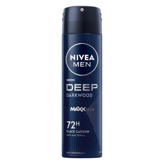 Nivea Men Deep MaxxTech Darkwood Spray 72h with Black Carbon 150ml