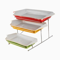 3 Layers Oven Plate With Metal Rack
