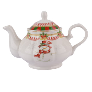 Christmas Snowman Porcelain Teapot 1L