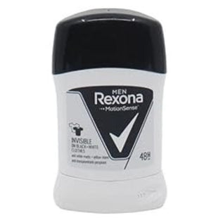Rexona Men's Deodorant Stick Invisible on Black + White Clothes, 40 g