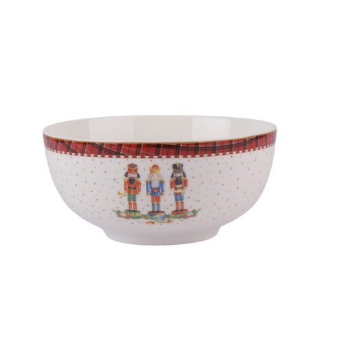 Holiday Nutcracker Porcelain Bowl – 6 Pcs Set 14Cm
