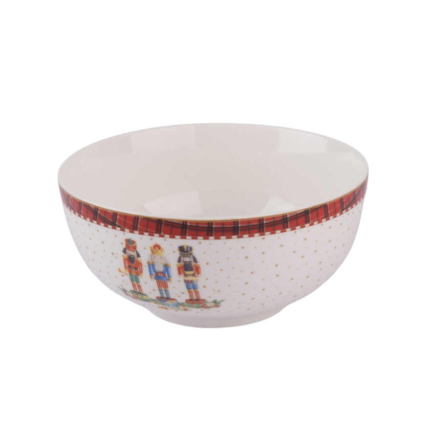 Holiday Nutcracker Porcelain Bowl – 6 Pcs Set 14Cm