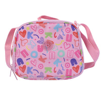 Pink Lunch Bag with Adjustable Strap