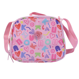 Pink Lunch Bag with Adjustable Strap