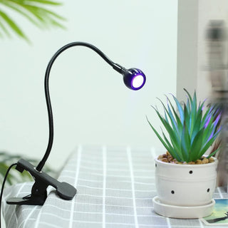 LED Nail Lamp, UV Nail Dryer Lamp, UV LED Purple Light, USB with Clip and Switch, Ideal for Working Fingers or Any Hand (Black)