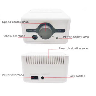 Strong Max 211 65W Electric Nail File, STRONG 210, 45,000 RPM, M45 SH37L, High Quality Manicure and Pedicure Tool