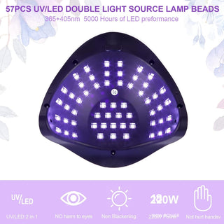 UV Nail Dryer Lamp 180W UV LED Portable Professional Automatic 4 Timers 10/30/60/99S, LCD Screen, Removable Base, Intelligent Sensor Lamp UV Nail Dryer for All Gels
