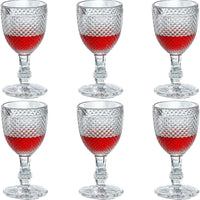 Wine Glassware Clear Water Goblets set of 6 Christmas Glasses