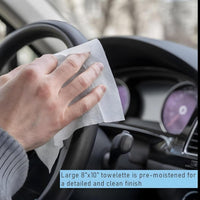 40pcs Car Cleaning Wipes, Auto Detailing & Cleaning Wipes, Disposable, Non-Woven Automotive Cleaning Wipes for Interior & Exterior (20 x 17.5cm) Size