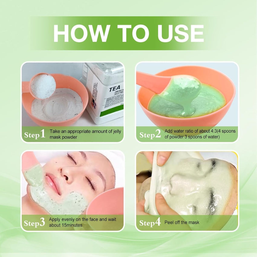 Jelly Mask Powder for Facials, Hydrating & Moisturizing Jelly Face Mask SkinCare Tea Tree