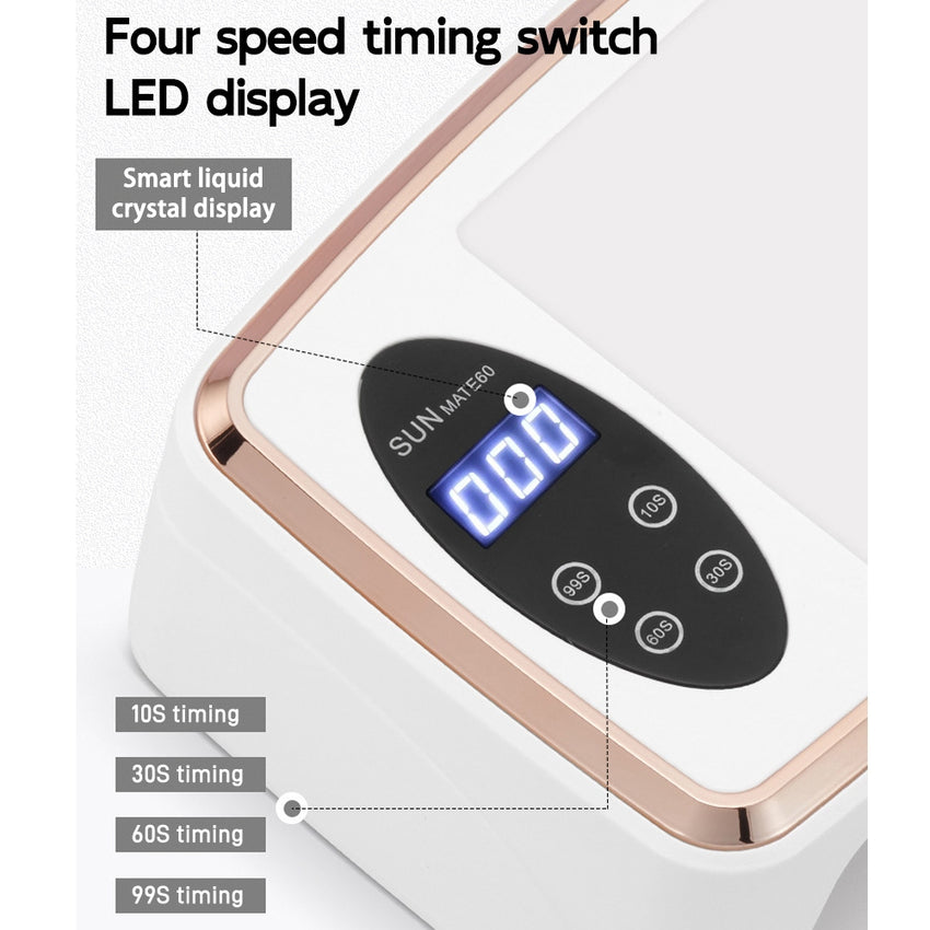 380W UV LED Dual Light Source Nail Lamp Intelligent Induction Timed Feature Special Light Therapy Machine for Home Use Includes